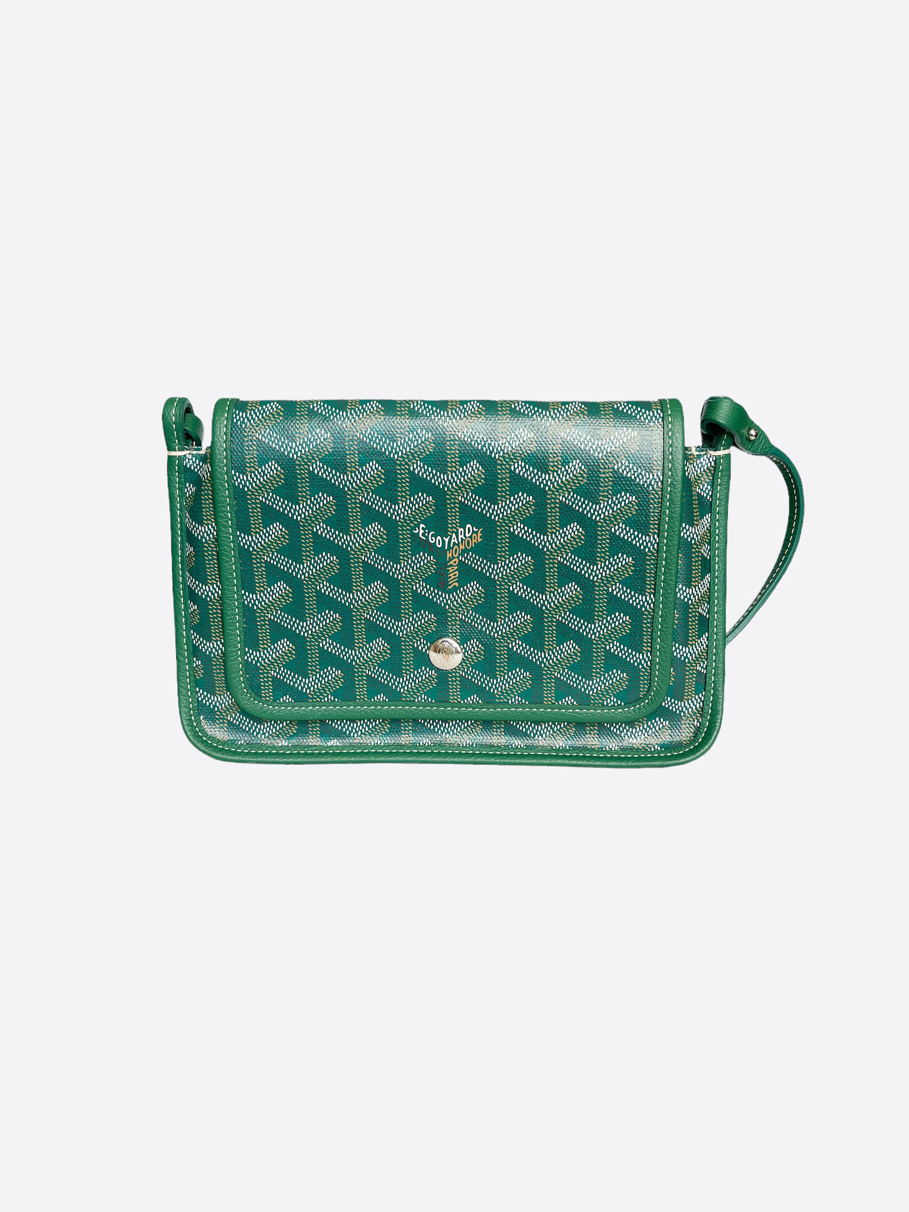 GOYARD Plumet Crossbody Wallet Bag Pouch Green Shoulder Purse Pochette Auth  New