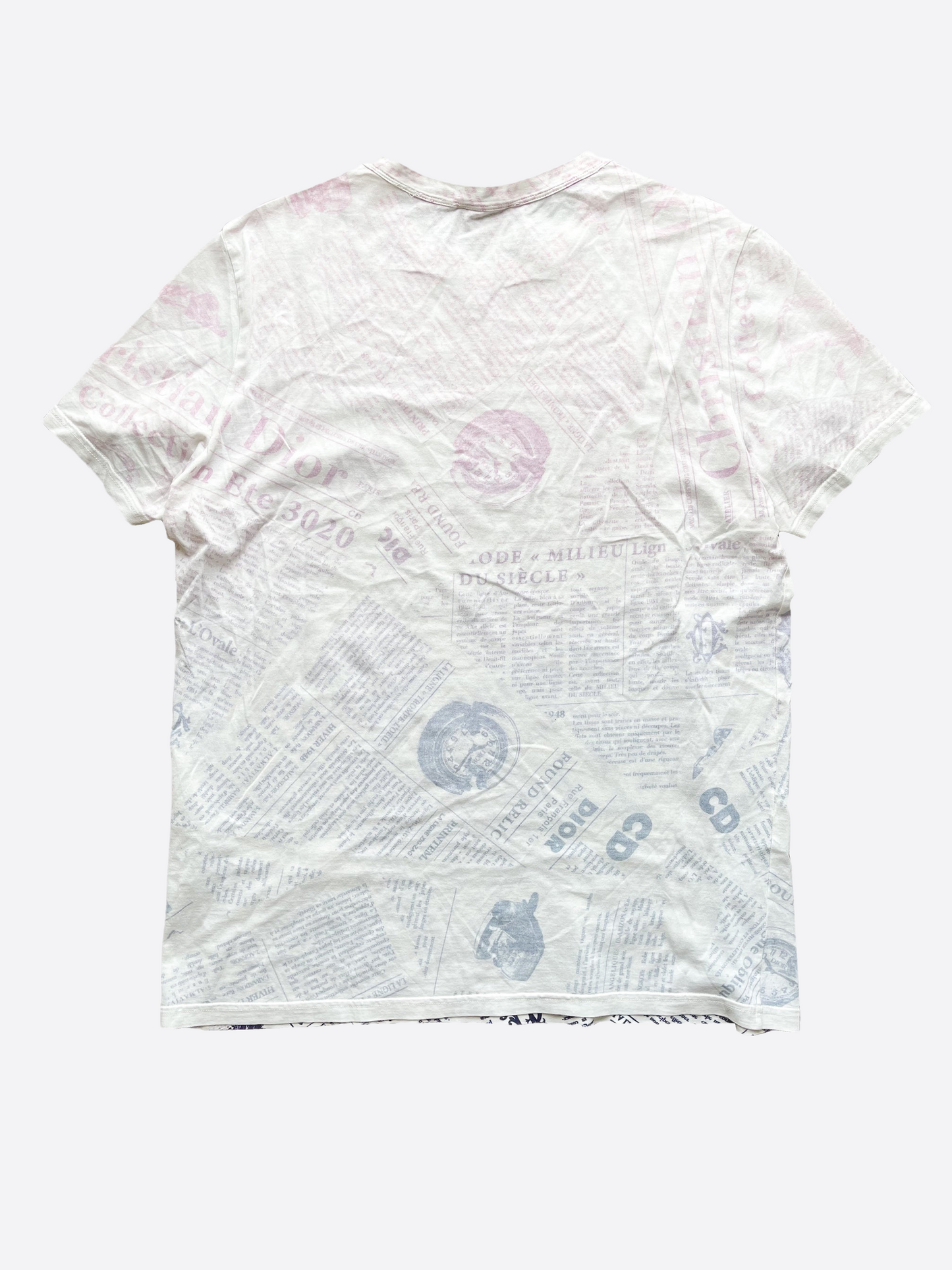 Dior Daniel Arsham Newspaper Tee