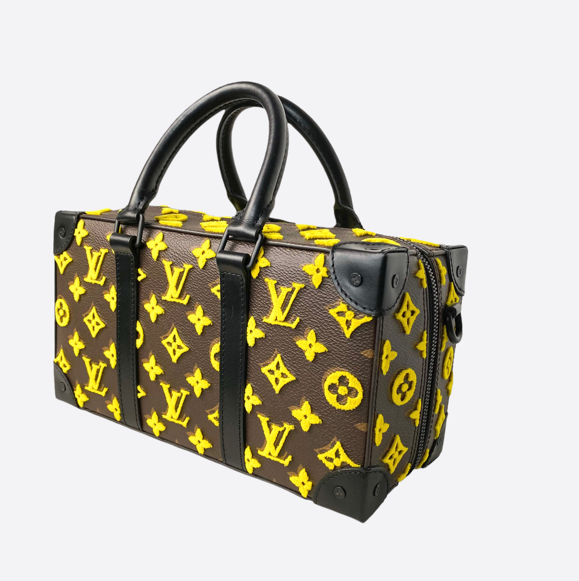 Louis Vuitton Vertical Soft Trunk Monogram Tuffetage Yellow in