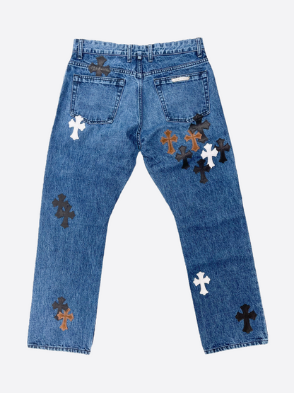 Chrome Hearts Blue Cross Patch Jeans