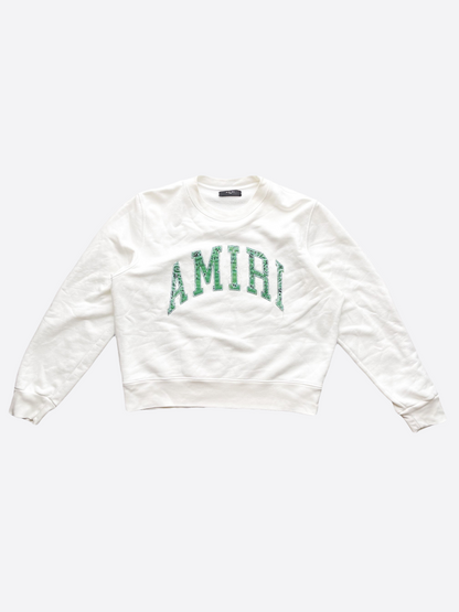 Amiri Green Bandana Logo Crewneck