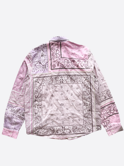 Amiri Pink Paisley Button Up Shirt