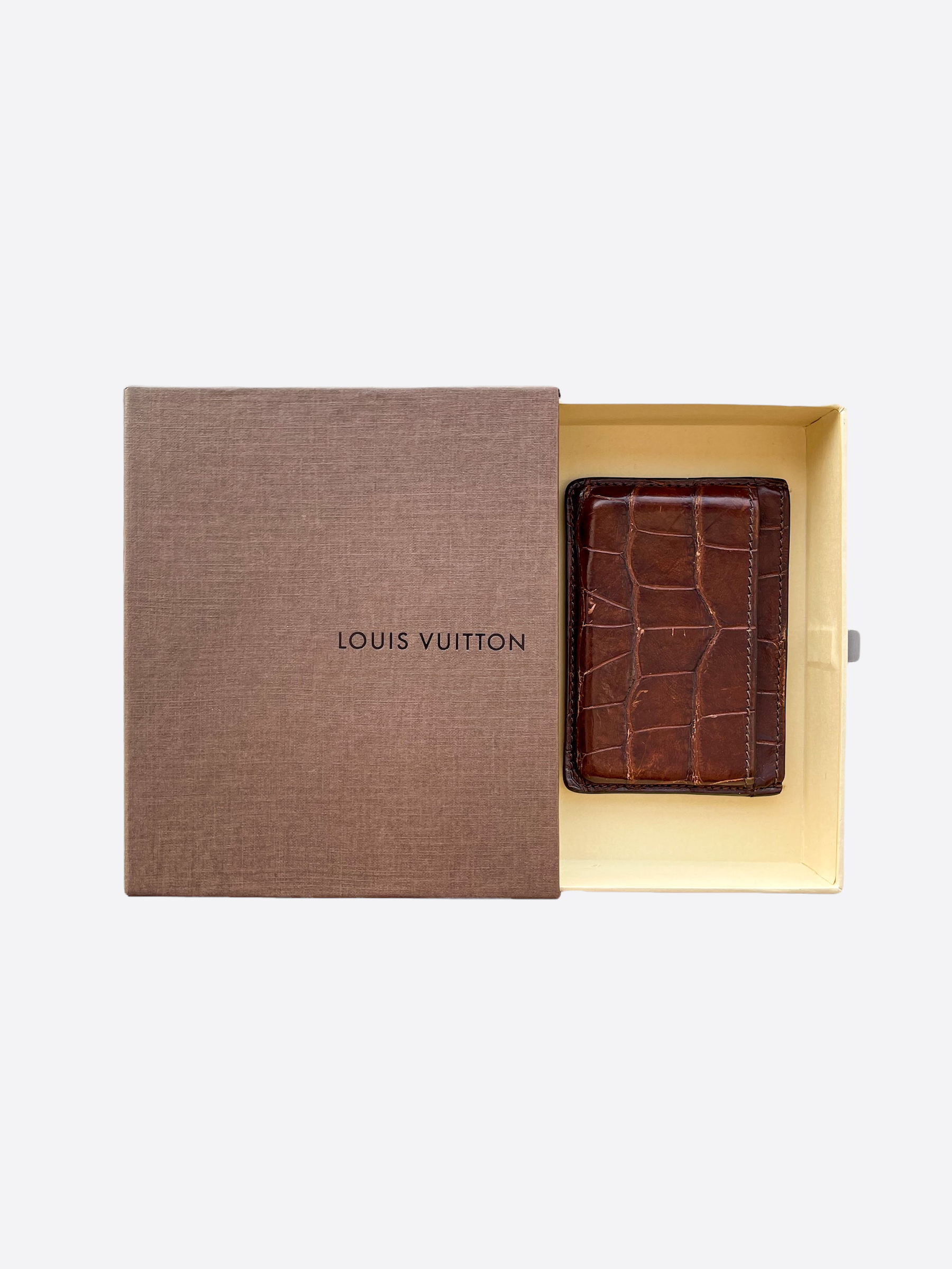 Gator leather Louis Vuitton wallet – SplitArrow Boutique