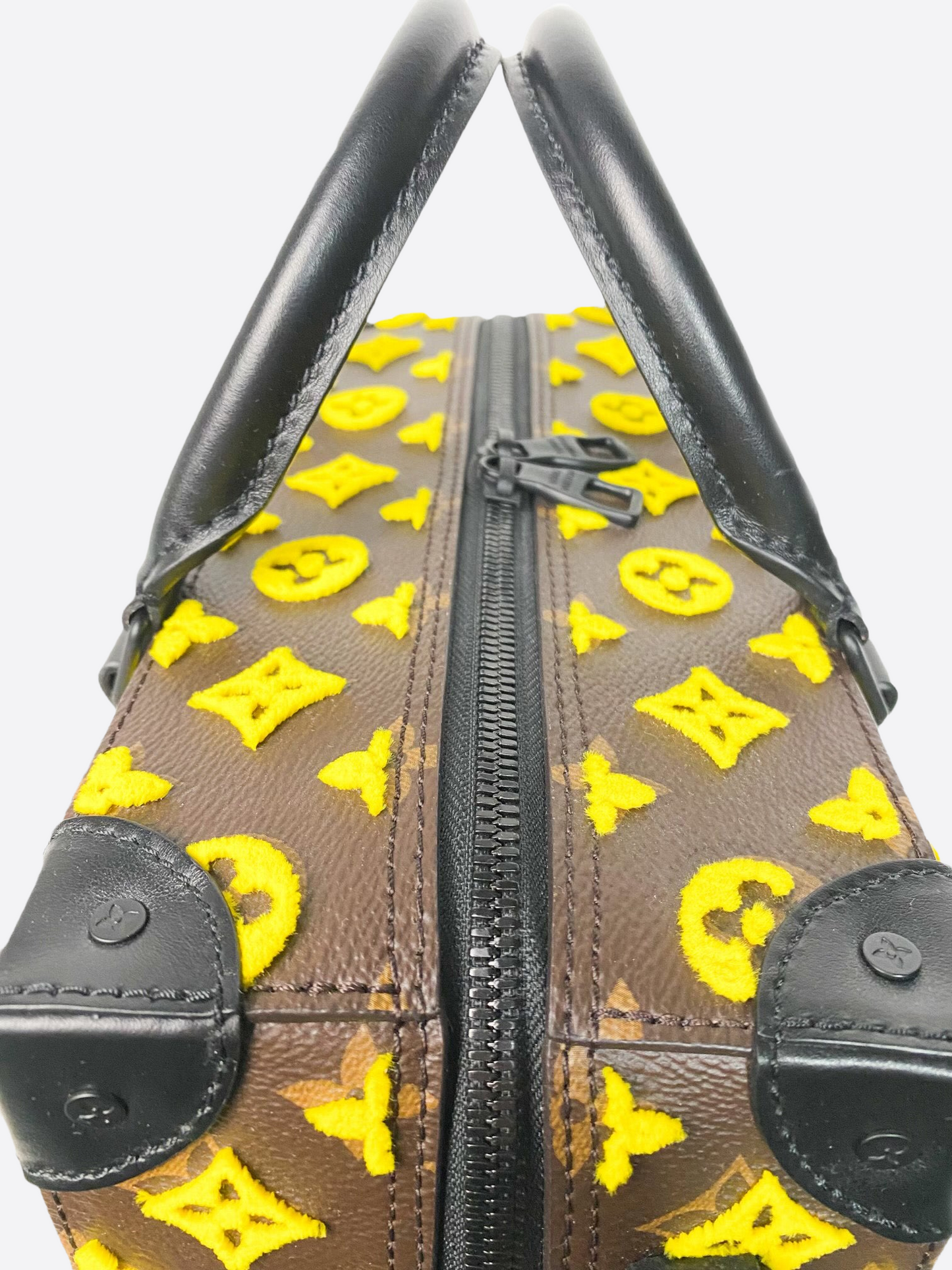 Louis Vuitton Trunk Speedy Monogram Tuffetage Yellow in Coated