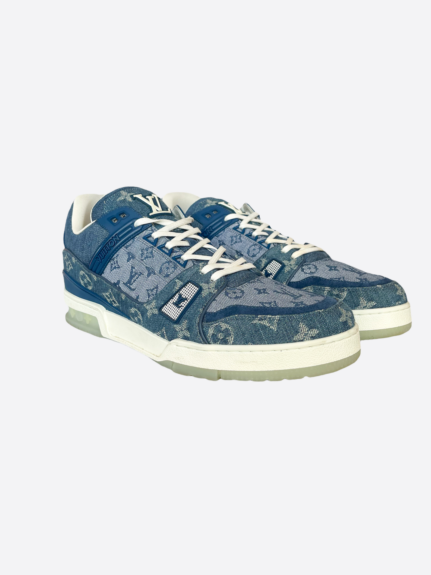 Louis Vuitton Blue Denim Trainers