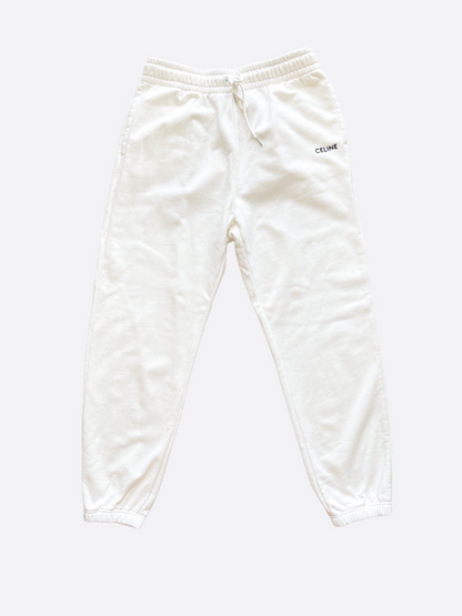 Celine White Logo Sweatpants