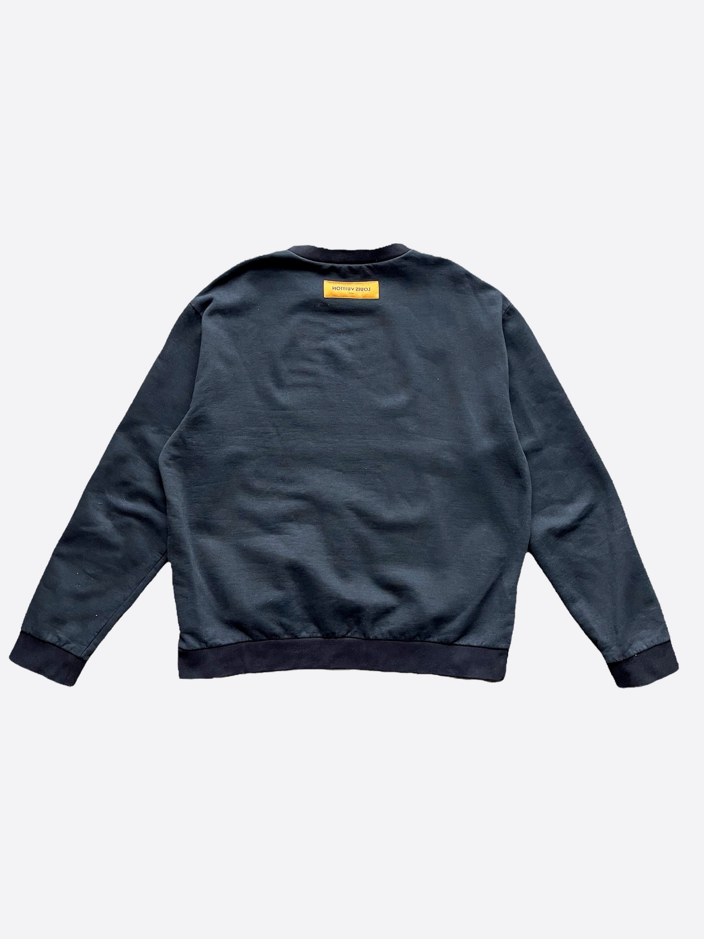 Louis Vuitton Black Knit Drop Needle Monogram Crewneck Sweatshirt