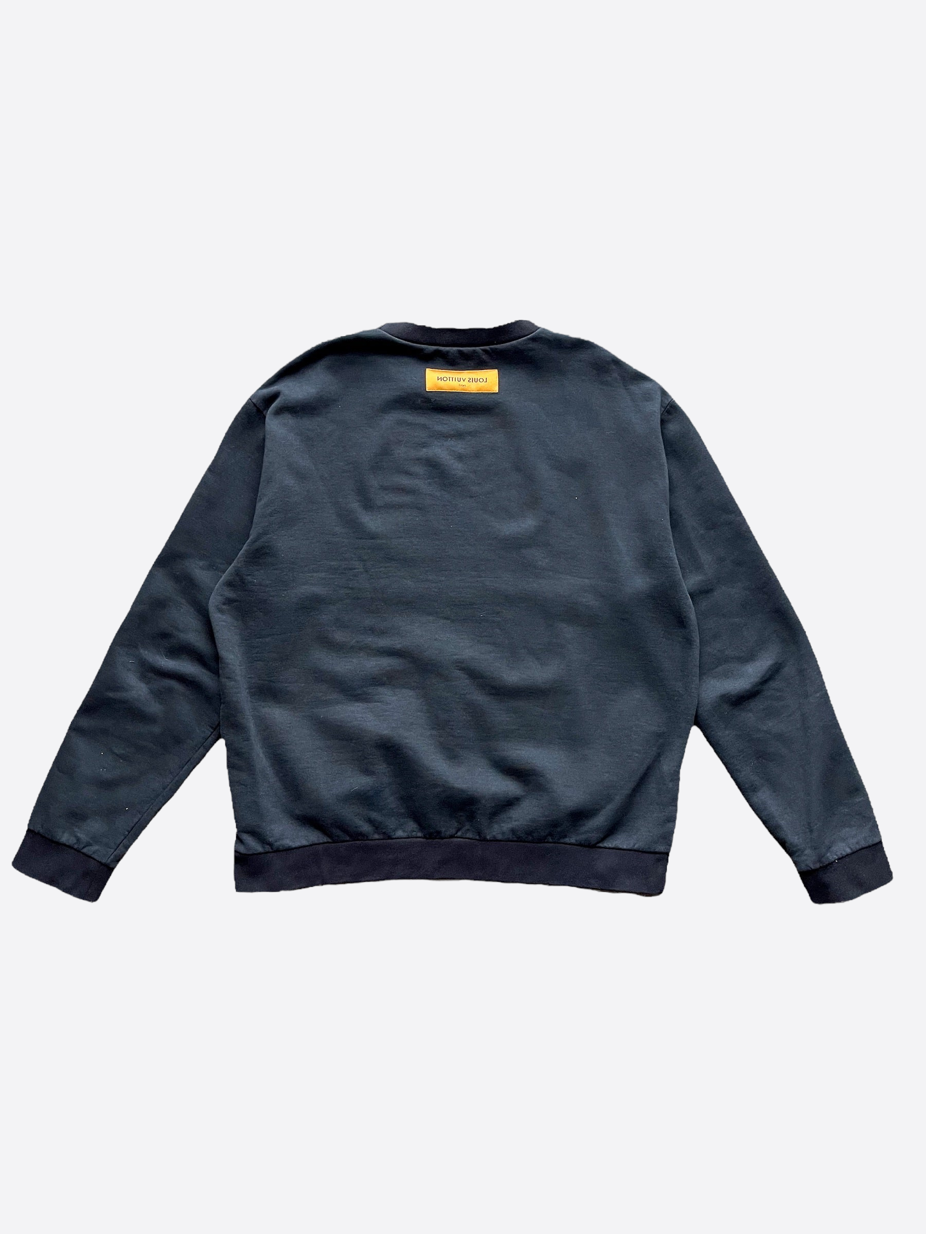 Louis Vuitton Black Knit Drop Needle Monogram Crewneck Sweatshirt XL Louis  Vuitton | The Luxury Closet