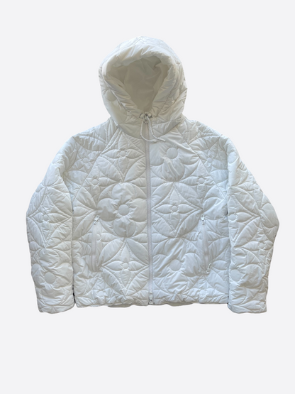 Louis Vuitton White Flower Monogram Puffer