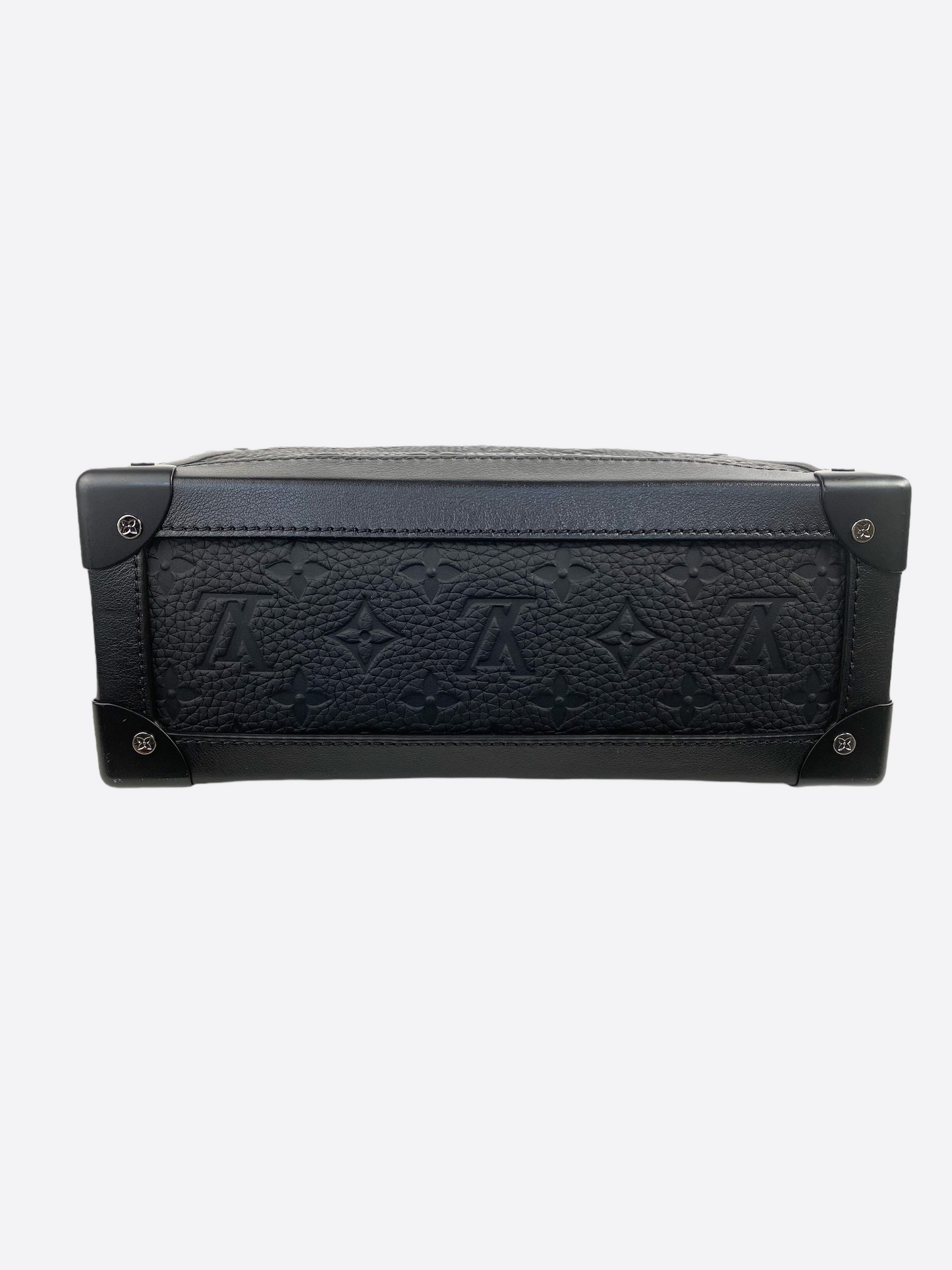 Louis Vuitton Mini Soft Trunk Bag Embossed Leather In Gray