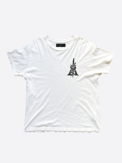 Amiri White Dagger Logo Tee