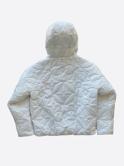 Louis Vuitton White Flower Monogram Puffer