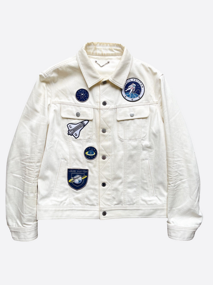 Louis Vuitton White Space Applique Denim Jacket