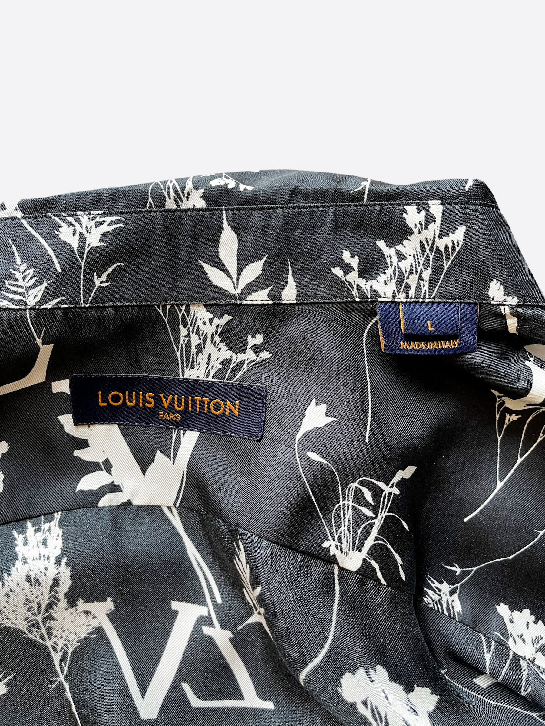 Louis Vuitton Leaf Silk Button Up Shirt