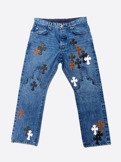 Chrome Hearts Blue Cross Patch Jeans