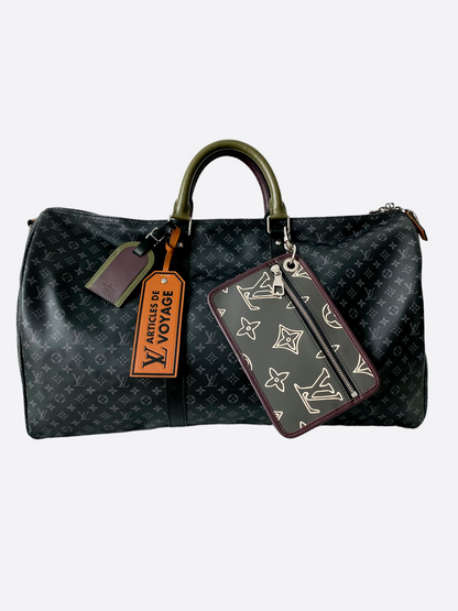 Louis Vuitton Monogram Eclipse Articles De Voyage Keepall 50