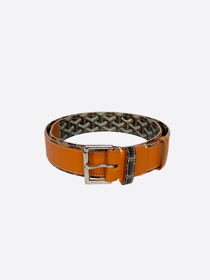 Goyard Brown Leather Belt