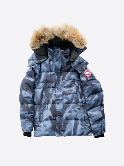Canada Goose Blue Abstract Wyndham Parka Savonches