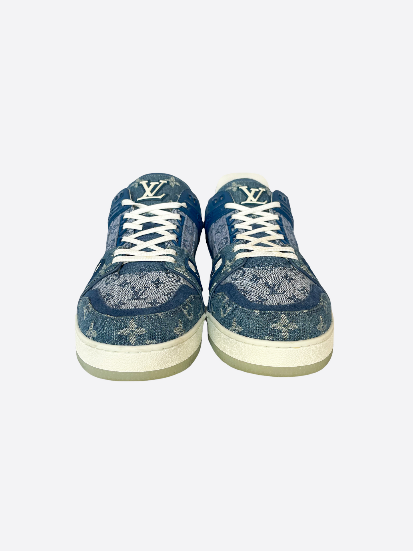 Louis Vuitton Blue Denim Trainers