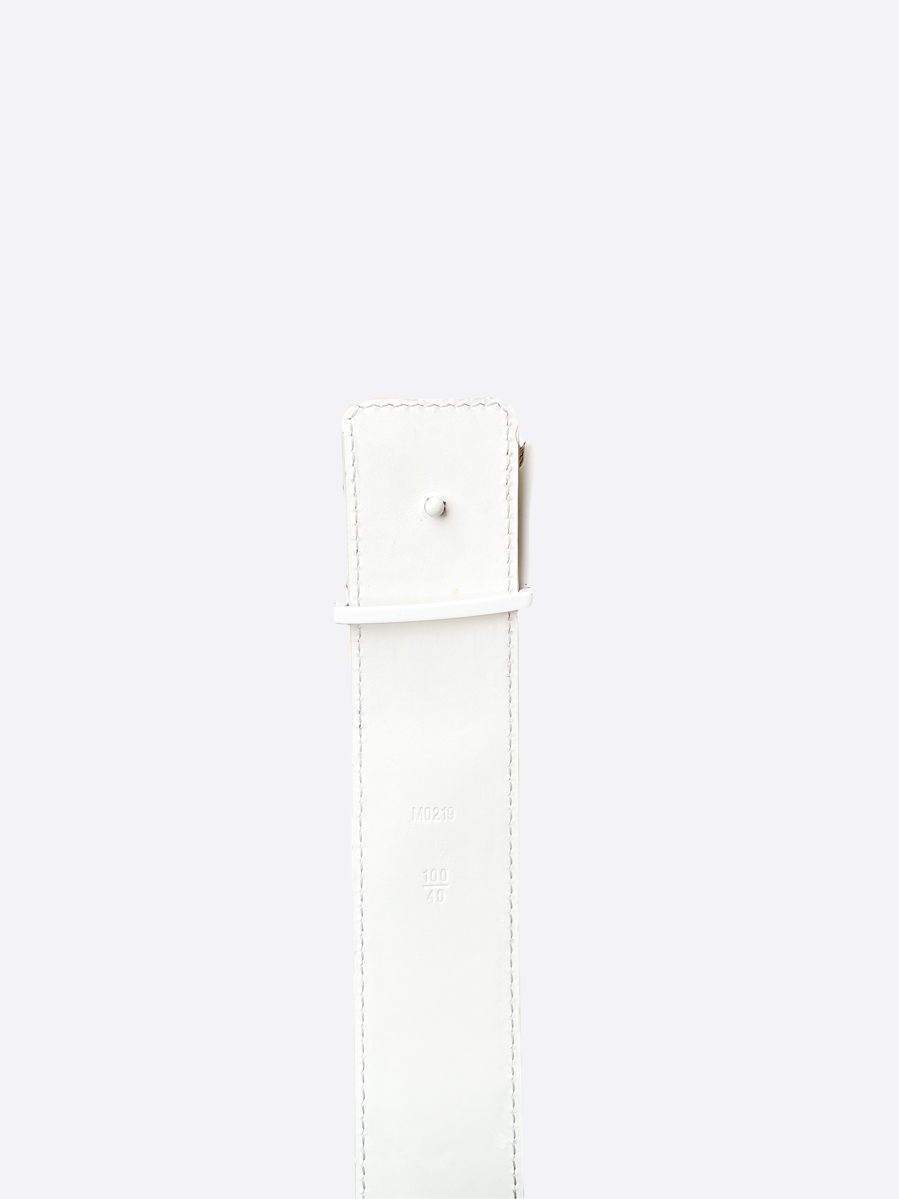 Louis Vuitton White/Orange Leather LV Prism Belt 95CM Louis Vuitton | The  Luxury Closet