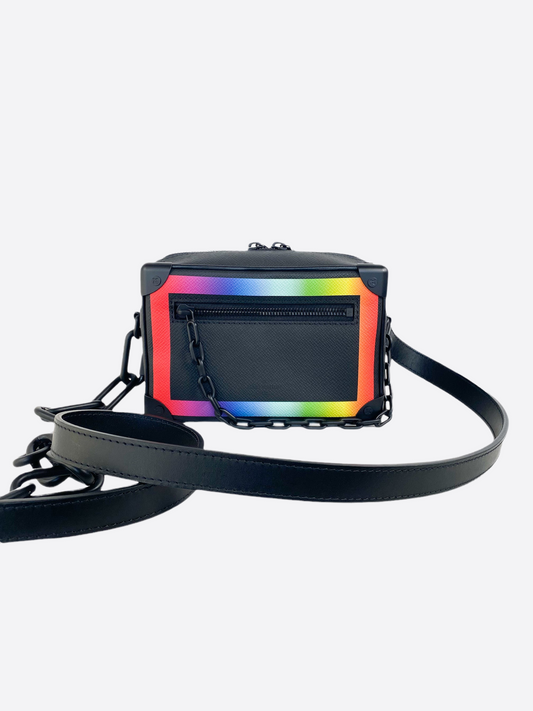 Louis Vuitton Soft Trunk Taiga Mini Black/Rainbow