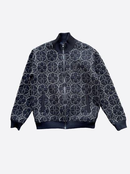 Louis Vuitton Black Flower Monogram Bomber