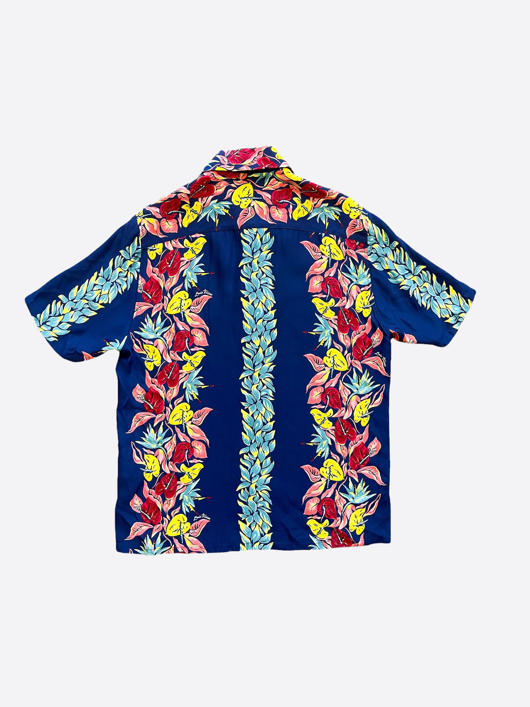 Louis Vuitton Navy Floral Button Up Shirt