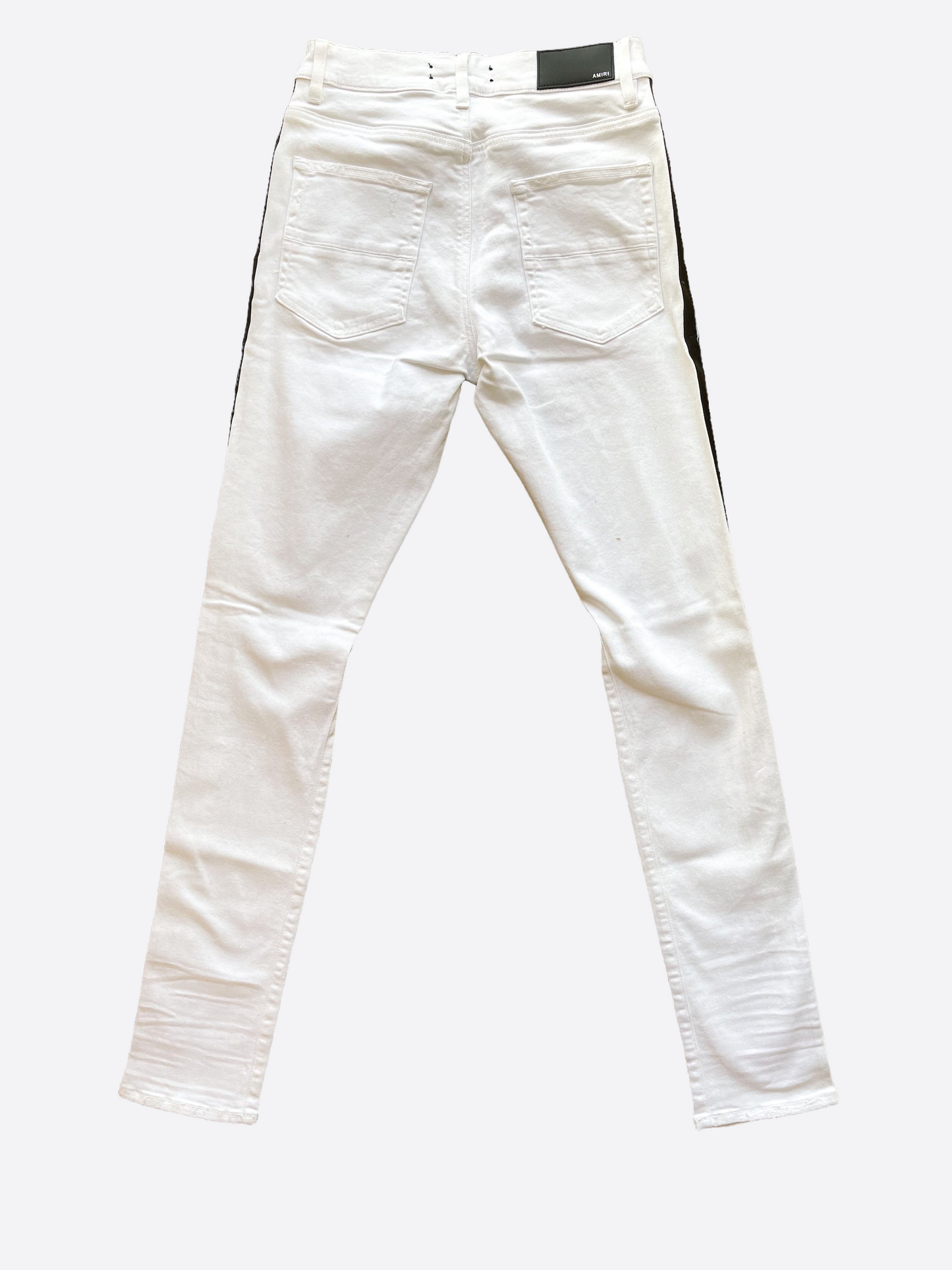 Amiri White Track Denim